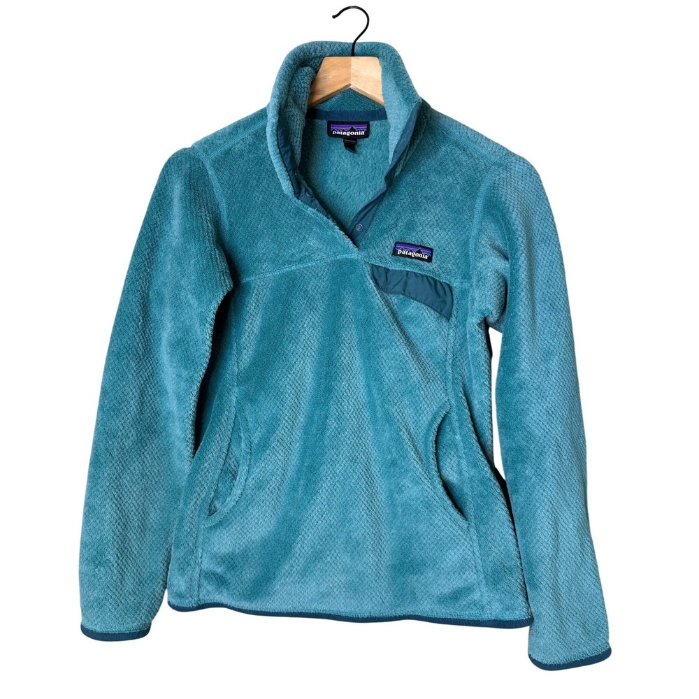 Patagonia‎ Womens Re-Tool Snap-T Pullover Teal Blue Polartec Fleece XS 22447F6